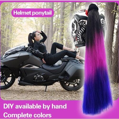 Punk Style Motorcycle Gradient Ramp Helmet Braids Twist Braid Horn Motocross Motorbike Full Face Off Road Moto Decoration