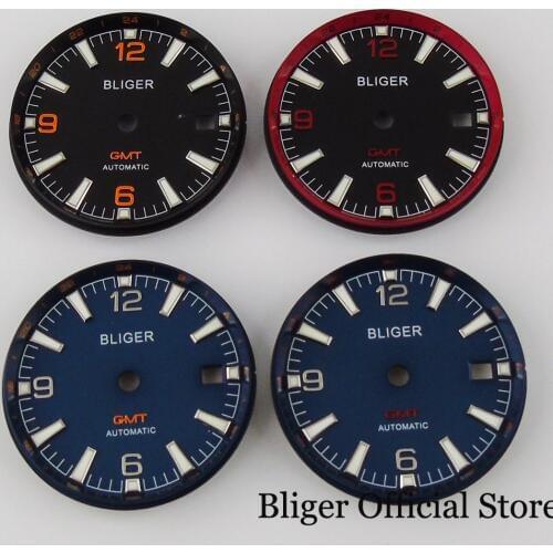 Fit MINGZHU 3804 GMT Movement 31mm Automatic Watch Dial with Date Window