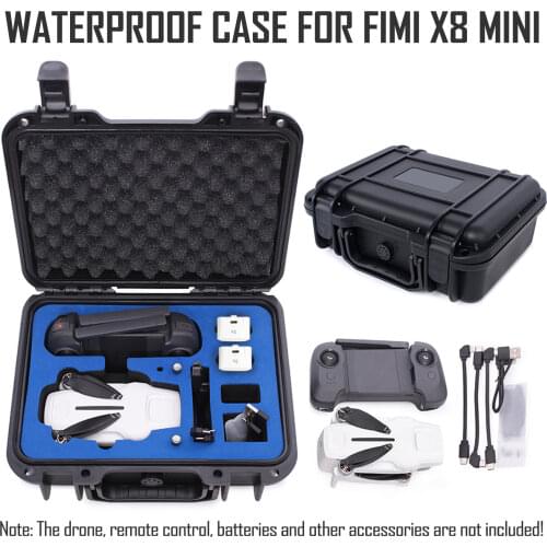 SUNNYLIFE Portable Waterproof Carrying Case Storage Box with Handle for FIMI X8 Mini Drone Battery Controller Accessories