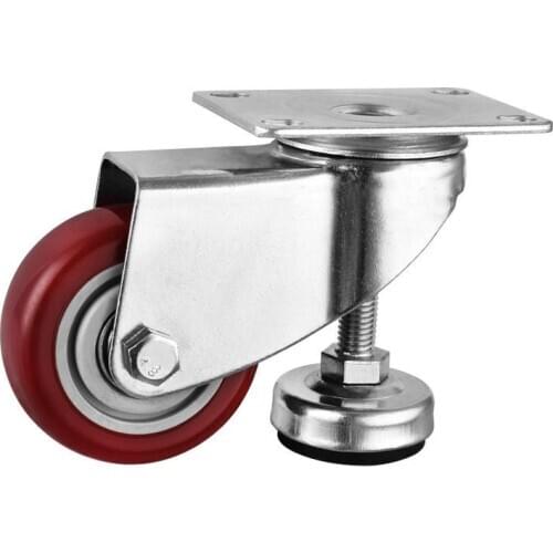 3-inch Adjustable Caster With Foot Cup Horizontal Wheel Medium Sized Support Frame Universal Cabinet Spot