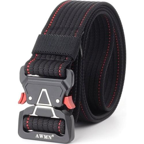 Nylon Military Equipment Tactical Belt Men Metal Buckle Army Belt Strap Heavy Duty Soldier Combat Hunting Waist Belts