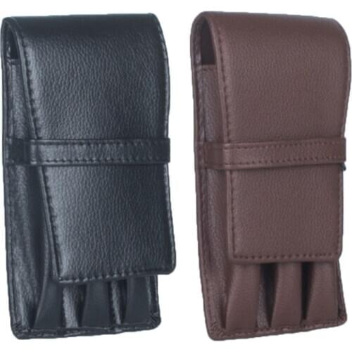 Retro Fountain Pens Case Pencils Bag 3 Slots Writing Holder Supplies Accessories