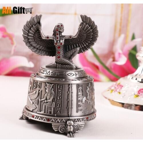 Retro Egyptian Character Statue Music Box Decoration Home Decoration Crafts Creative Gift