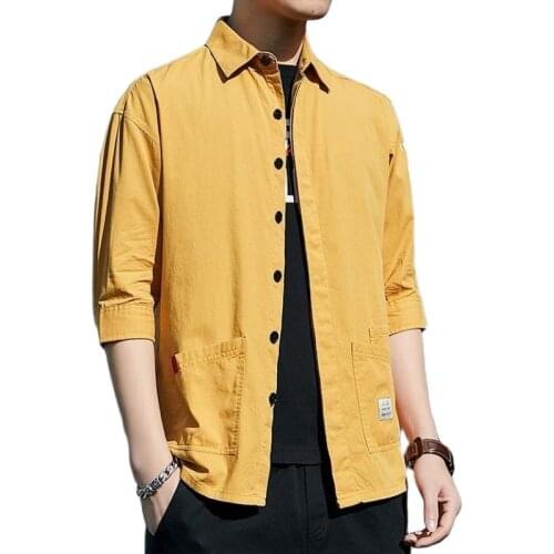 Shirt,Shirts,,Shirts For Men,Mens Shirt,Fall Men, Lapel Shirt, Shirt, Button Access Control, Pocket Decoration Cotton Products