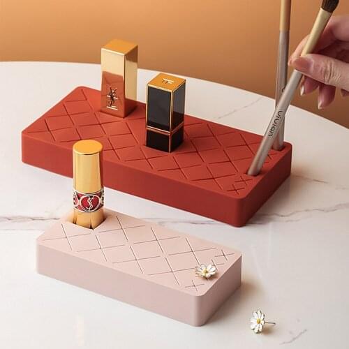 Silicone Makeup Organizer Storage Box Lipstick Jewelry Cosmetic Box Case Display Stand Holder Make Up Organizer Home Decoration