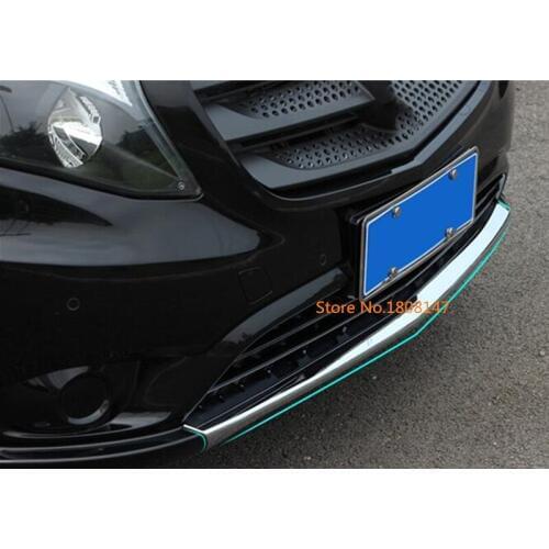 Car styling cover ABS Silver Protection Front Bumper Protector Skid Guard for Mercedes Benz Vito W447 2017 2018 2019