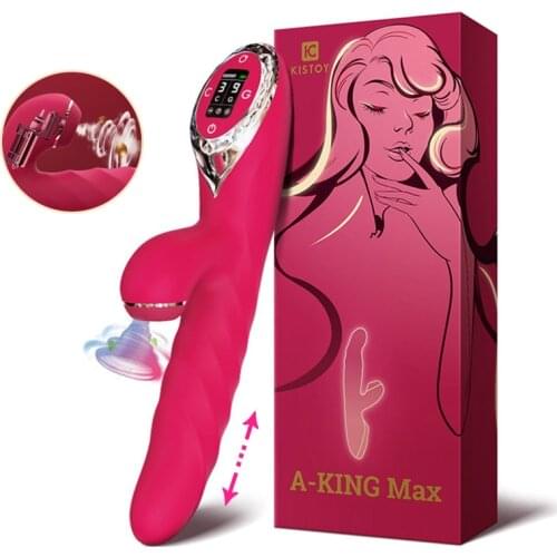 Vibrators G Spot Dildo Usb Chargeable Waterproof Clitoris Sucker Sex Machine Rabbit Vibrator for Women Telescopic Silicone Toys