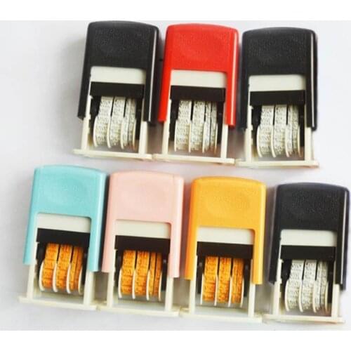 Vintage Craft Stamps Words Date Stamps Wheel Rubber Dater Mini Self-Inking Stamps Diy Scrapbooking Stationery Office Supplies