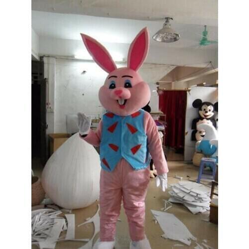 High Quality Pink Rabbit Walking Mascot Halloween Costume Adult Cartoon Dress us Interesting Funny Cartoon Character Clothing