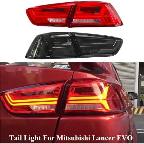 1 Set/4 pieces LED Tail Light For Mitsubishi Lancer EVOx 2005-2017 Tail Stop Rear Brake Lamp Warning Light Car Accessories