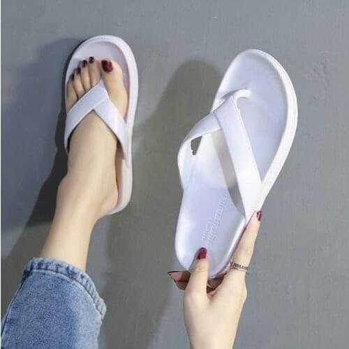 Women Flip Flops Outdoor Beach Shoes Casual Fashion Waterproof Soft Sandals Summer Beach Slides Couple Slides Plus Size36-44