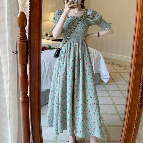 Summer plus Size Womens off-Shoulder Floral Chiffon Dress Woman Dresses Vestido De Mujer Femme Robe