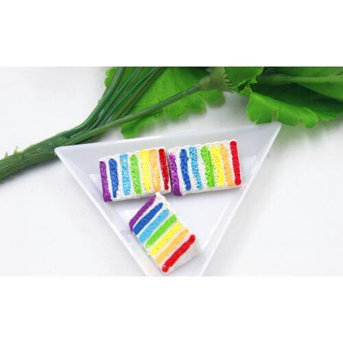 10pcs/lot kawaii resin foods cake DIY resin cabochons accessories flat back resin crafts