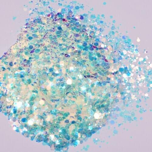 100g/bag Mermaid Chunky Glitter Face Body Eye Hair Nail Festival Chunky Holographic Glitter Dimond Glitter Bulk Nail Decoration