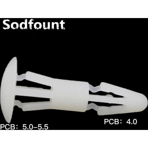 100pcs/lot 4.0mm Nylon rivet Single head pcb board isolation column The head is suitable for 4.0mm bottom suitable for 5.0-5.5mm