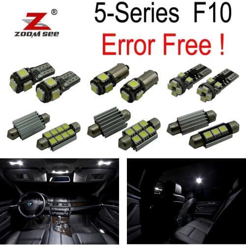 18pc x error free for BMW F10 528i 528i 535i 535i xdrive 550i 550i M5 LED lamp Interior map dome Light Kit Package (2011+)