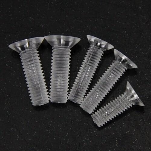 20pcs plastic screws, nylon, transparent screws, PC countersunk head, flat head, cross acrylic, M3 M4 M5 M6
