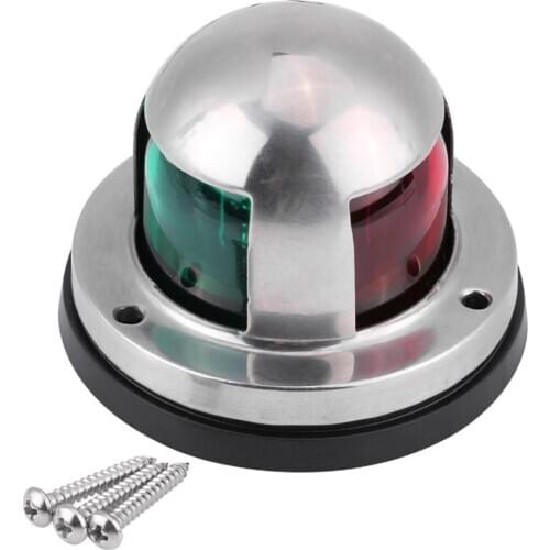 316 Stainless Steel Bow LED Navigation Light Marine Boat Yacht Semaphore Light Boat Marine Indicator Spot Lights + 3pcs Screws