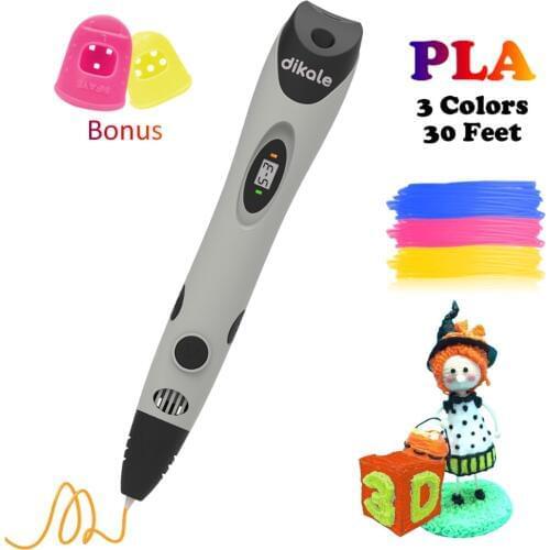 Dikale 3D Scribble Pen Lapiz 3D Drawing Printer Stift Printing Pencil Caneta Stencil Refill PLA Filament for Kid Adult Art Craft
