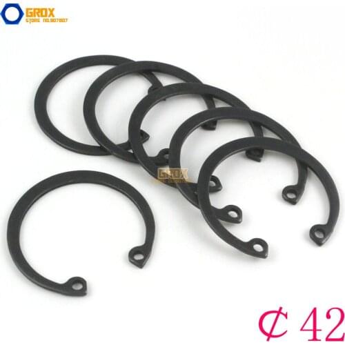 40 Pieces Size: 42 Steel Internal Circlip Snap Retaining Ring