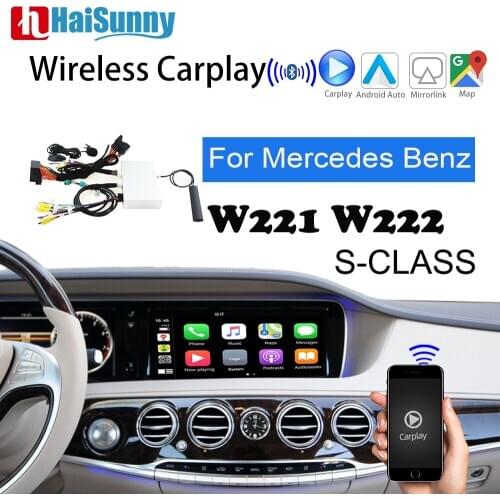 Wireless Carplay For Mercedes W221 W222 S Class Car Play Support Andorid Auto Mirror Module Retrofit Reverse Camera Navigation