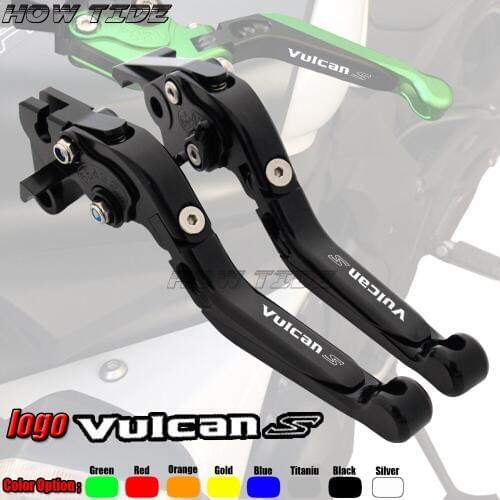 For KAWASAKI KLE 650 Versys 2006 2007 2008 Motorcycle Adjustable Folding Extendable Brake Clutch Lever Logo Versys