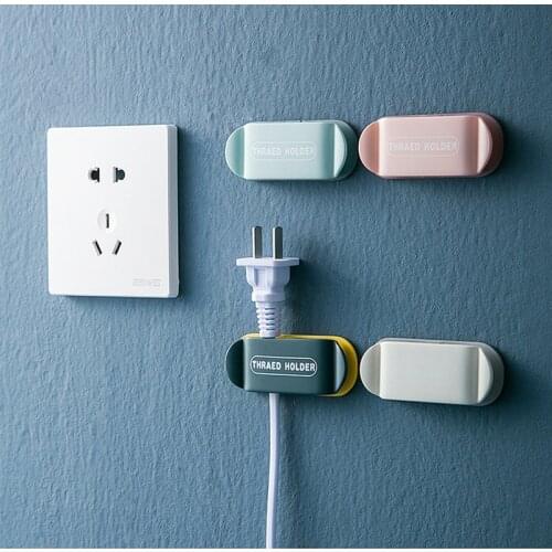 House Hold Plug Sticky Hook Retainer Hook Wire Retainer Wire Hanging Storage Free Pun Ching Fixed Clip Cable Organizer