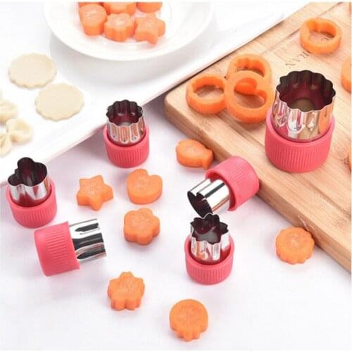 Stainless Steel Vegetable Fruit Cutter Embossing Biscuit Mould Creative Food Flower Cutter Home Kitchen Supplies