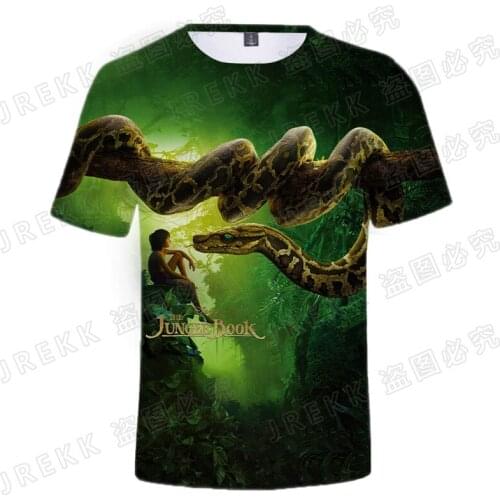 2021 The Jungle Book 3D T Shirt Men Women Children Summer Casual tshirt Boy Girl Kids Fashion Streetwear Print T-shirt Tops Tee