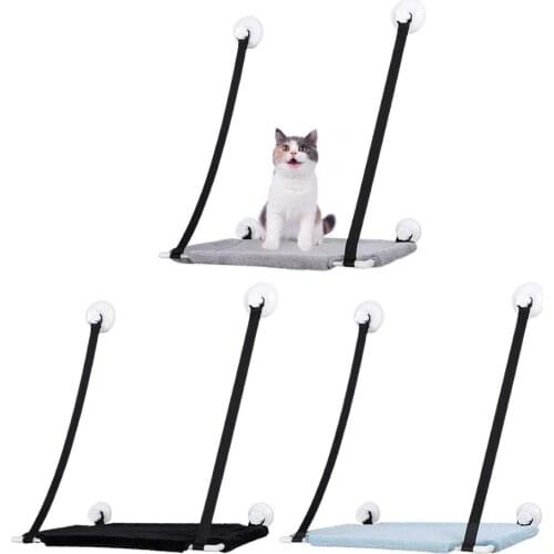 Cat Hammock Window Mounted Cat Hammock Cat Basking In The Sun Pet Seat Super Suction Cup Hanging Cat Lounger Soft Warm Bed