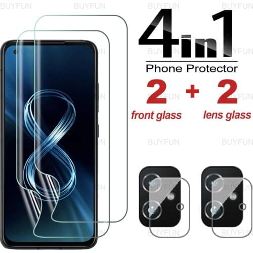 4in1 Front Hydrogel Film For Asus Zenfone 8 5.9 inch Anti-fingerprint soft film for asus zenfone 8 zs590ks Camera Lens glass