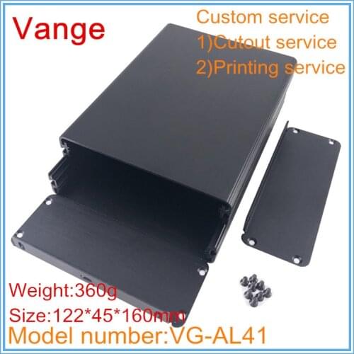 1pcs/lot electronics cases wall-mounted 122*45*160mm 6063-T5 aluminum boxes instrument housing for signal launcher