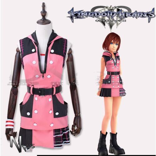 Kingdom Hearts III Costume Kairi Cosplay Costume Outfit Combat Women Halloween Carnival Cosplay Costume Adult Suit
