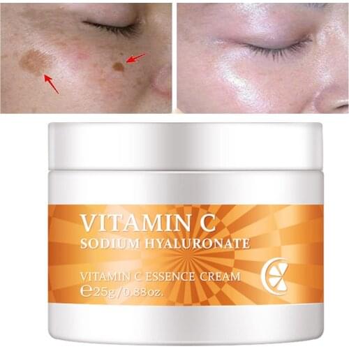 Face Cream Vitamin C Whitening Cream Dark Spots Remove Facial Cream Repair Fade Freckls Melanin Blemish Remover Brighten Skin