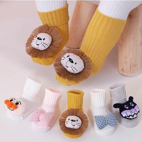 Cute Cartoon Baby Boy Girl Cotton Socks Animal Children Long Socks Newborn Tube Sock Toddler Clothes Accessories
