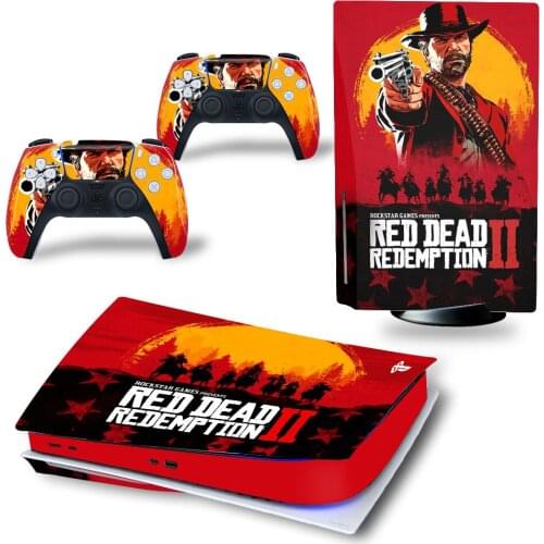 Red Daed PS5 Standard Disc Edition Skin Sticker Decal Cover for PlayStation 5 Console & Controller PS5 Skin Sticker Vinyl