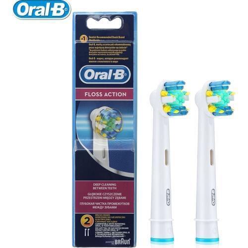 Oral B EB25 Floss Action Replacement Brush Heads Deep Cleaning OralB Electric Toothbrush Heads for Rechargeable D12 D20 3709 D34