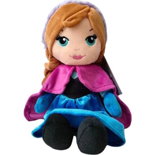Original Disney Frozen Anna Princess Plush Doll Stuffed Toy Lovely Kid Gift 30cm