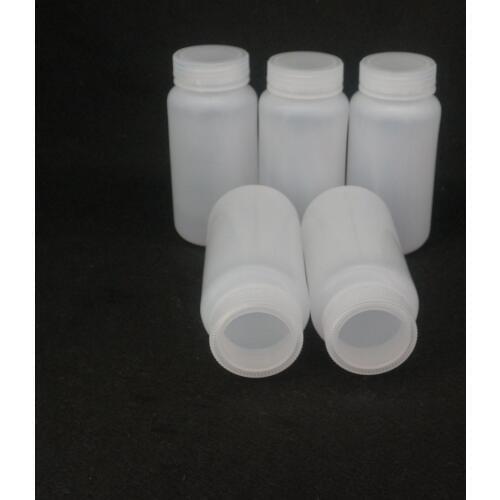 Lot5 500ml White PP Plastic Cylindrical Chemical Container Reagent Bottle