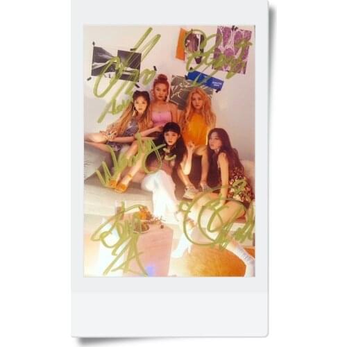 Signed KPOP RED VELVET autographed group photo THE RED SUMMBER 6 inches freeshipping 072017