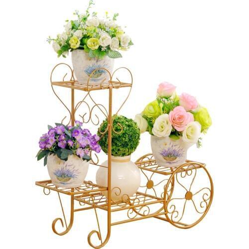 Flower Shelf Multi-storey Indoor Wrought Iron Green Flower Pot Rack Floor-standing Living Room Hanging Orchid Meat Balcony Rack