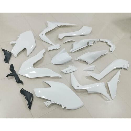ZXMT Motorcycle Full Fairing Set Kit injection Bodywork Panel Plastics For TMAX 530 2017 2018 unpainted White T-max 530 17 18