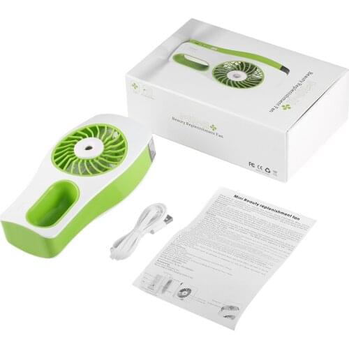 Portable Handheld 2000mAh Rechargeable Battery 40mL Water Tank USB Mini Misting Beauty Cooling Replenishment Humidifier Fan