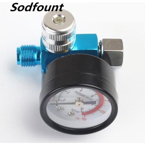12.5mm 1/4'' Pressure regulator gauge Pressure regulator valve Spray gun tail grid filter air pressure regulator