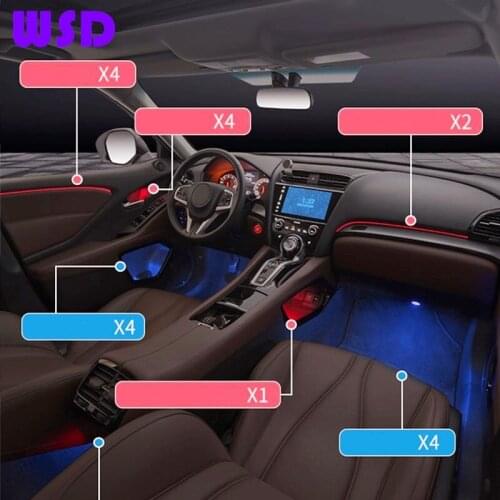 LED Ambient Light Suitable for Acura CDX interior light, 64-color door panel light, instrument panel LED, original installation