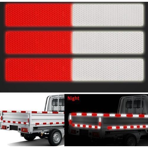 Reflective Bicycle Stickers Adhesive Tape for Bike Safety White Red Bike Stickers Bicycle Accessories