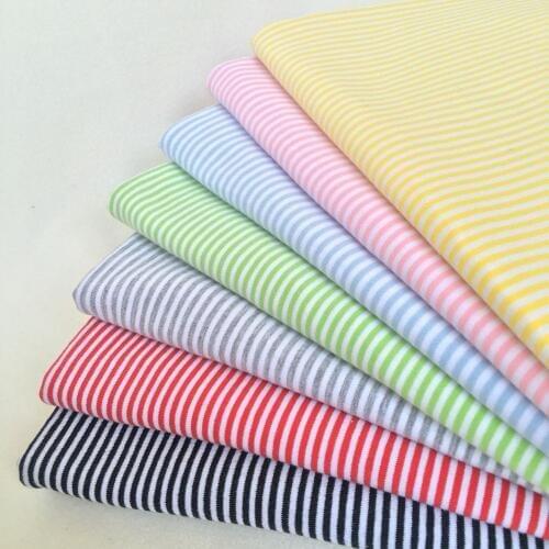 3pcs Diy Handmade Doll clothes material 2mm stripe cotton Lycra Stretch knit fabric for Blyth clothes Doll T-shirt socks 50*40cm