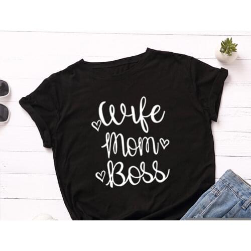 Wife Life Mom Graphic T Shirts for Women Cotton Short Sleeve Tee Shirt Tops Summer Casual Clothes Gifts Christmas Mothers Day