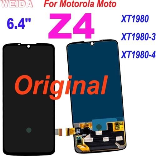 Original 6.4'' LCD For Motorola Moto Z4 LCD Display Touch Screen Digitizer Assembly for Moto Z4 Display XT1980 XT1980-3 XT1980-4