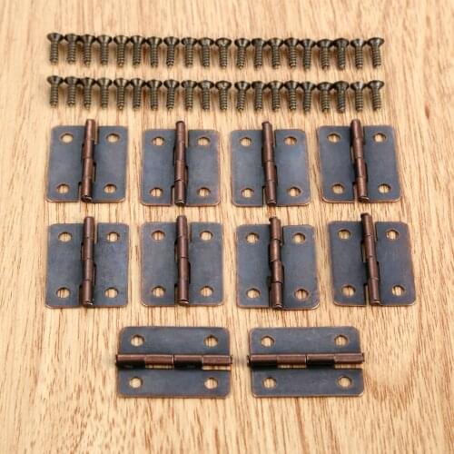 10Pcs Antique Cabinet Hinges Furniture Accessories Boxes Decorative Hinge Furniture Fittings For Cabinets 25*18mm